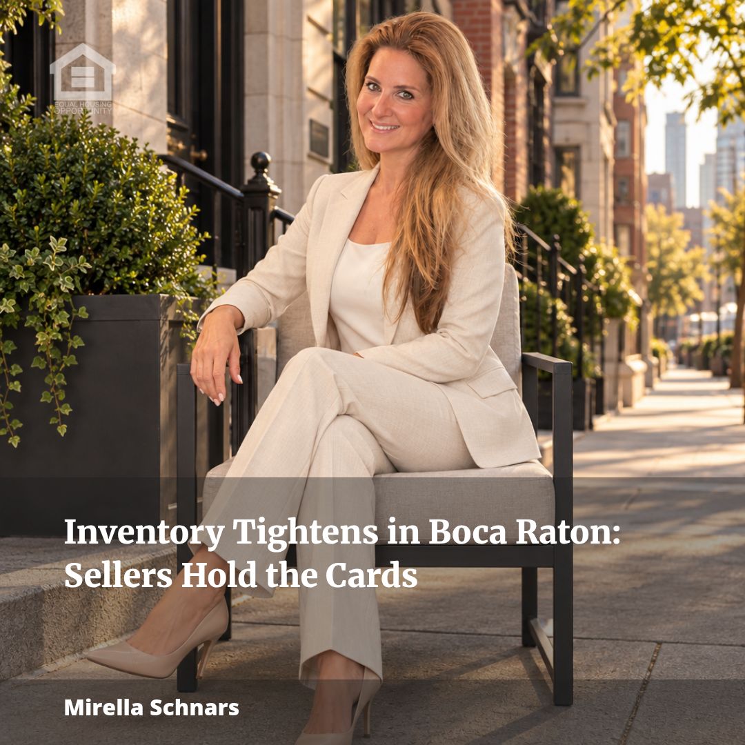 Inventory Tightens in Boca Raton: Sellers Hold the Cards